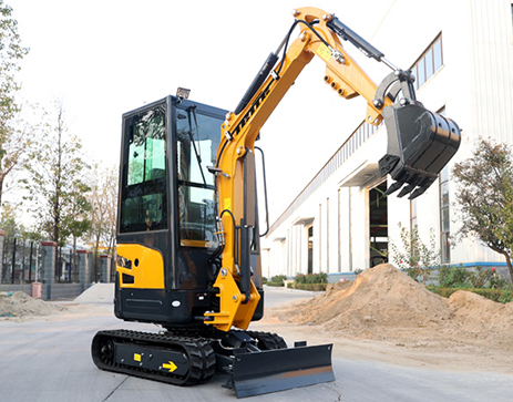 Mini excavator automatic lif